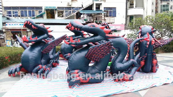 Бесплатная доставка 5 м длинный надувной дракон с крыльями для украшения