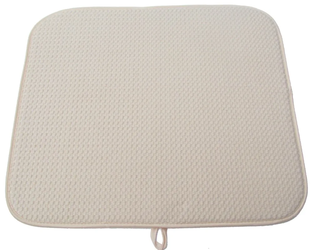 

Sinland Absorbent Microfiber Dish Drying Mat Dish Table Pad For Kitchen Extra Large Counter 16InX18In One Piece