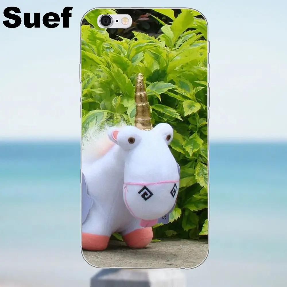 Suef Мягкий ТПУ Новое поступление Миньоны мой Единорог Агнес для iPhone X 4 4S 5 5S 5C SE 6 6S 7 8