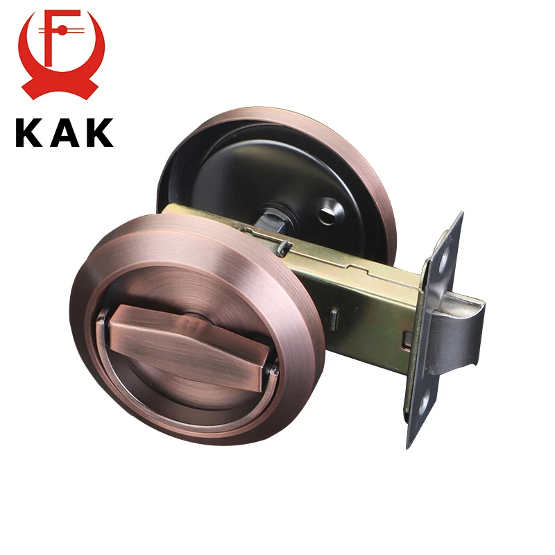 Фото KAK Hidden Door Locks Stainless Steel Handle Recessed Cabinet Invisible Pull Mechanical Outdoor Lock For Fire Proof Hardware №2