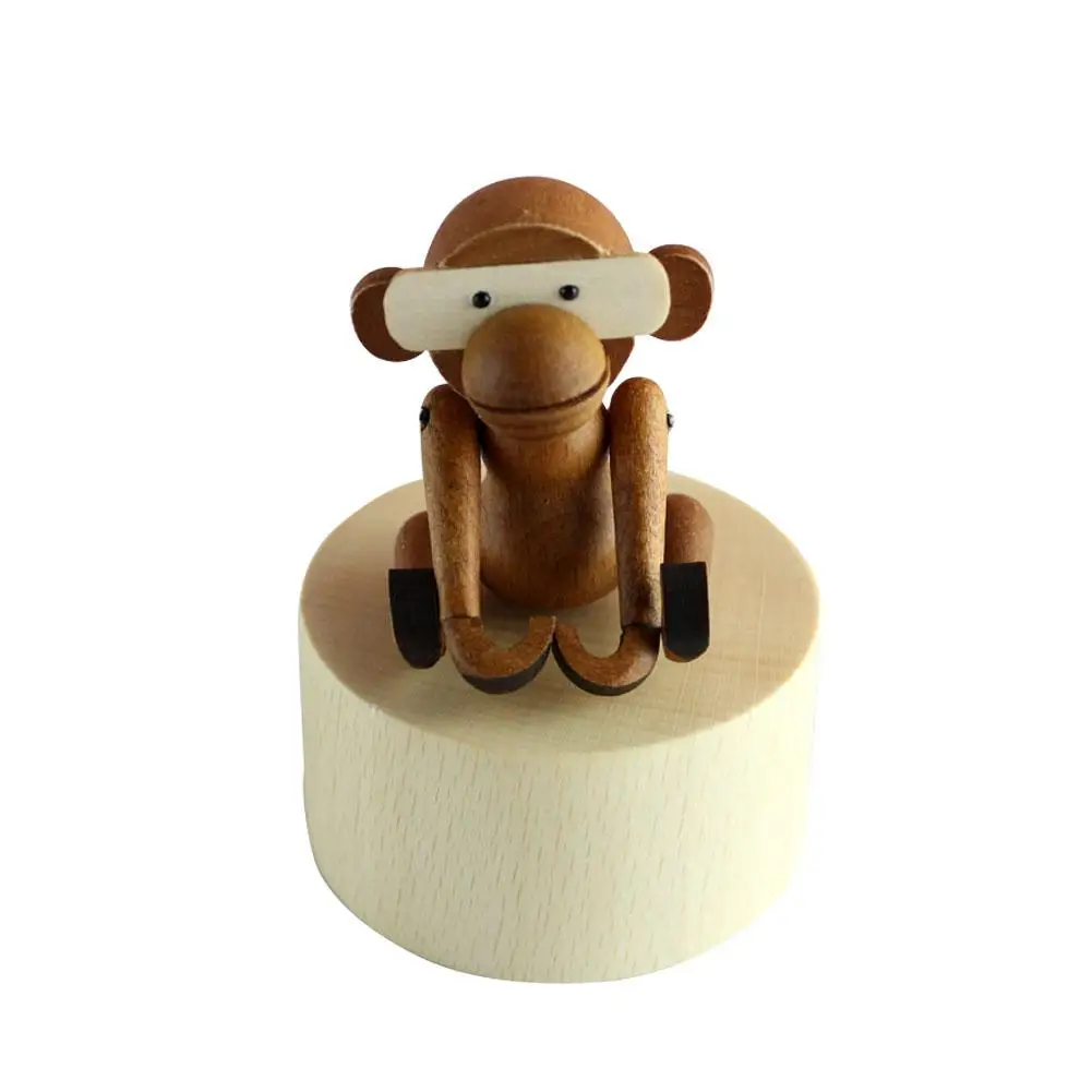 J Kawaii Zakka музыкальные коробки деревянная музыкальная шкатулка деревянные поделки Ретро подарок на день рождения Дети Винтаж украшение дома аксессуары Горячая Распродажа - Цвет: J