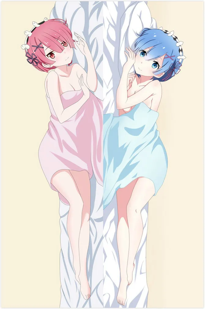 

Anime Re:Zero kara Hajimeru Isekai Seikatsu Ram Rem Body Pillow Cover Case Throw Decorative Pillowcases Re Zero