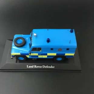 Новинка, литье под давлением, сплав, 1:43, синий, Полицейская машина, Land Rover Defender, сплав, модель автомобиля, домашняя коллекция, украшение, детские игрушки