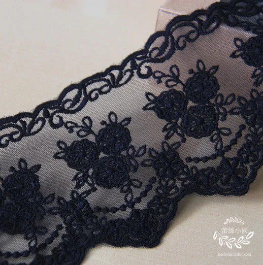 Бесплатная доставка черная/белая/бежевая жесткая марлевая вышивка кружевная