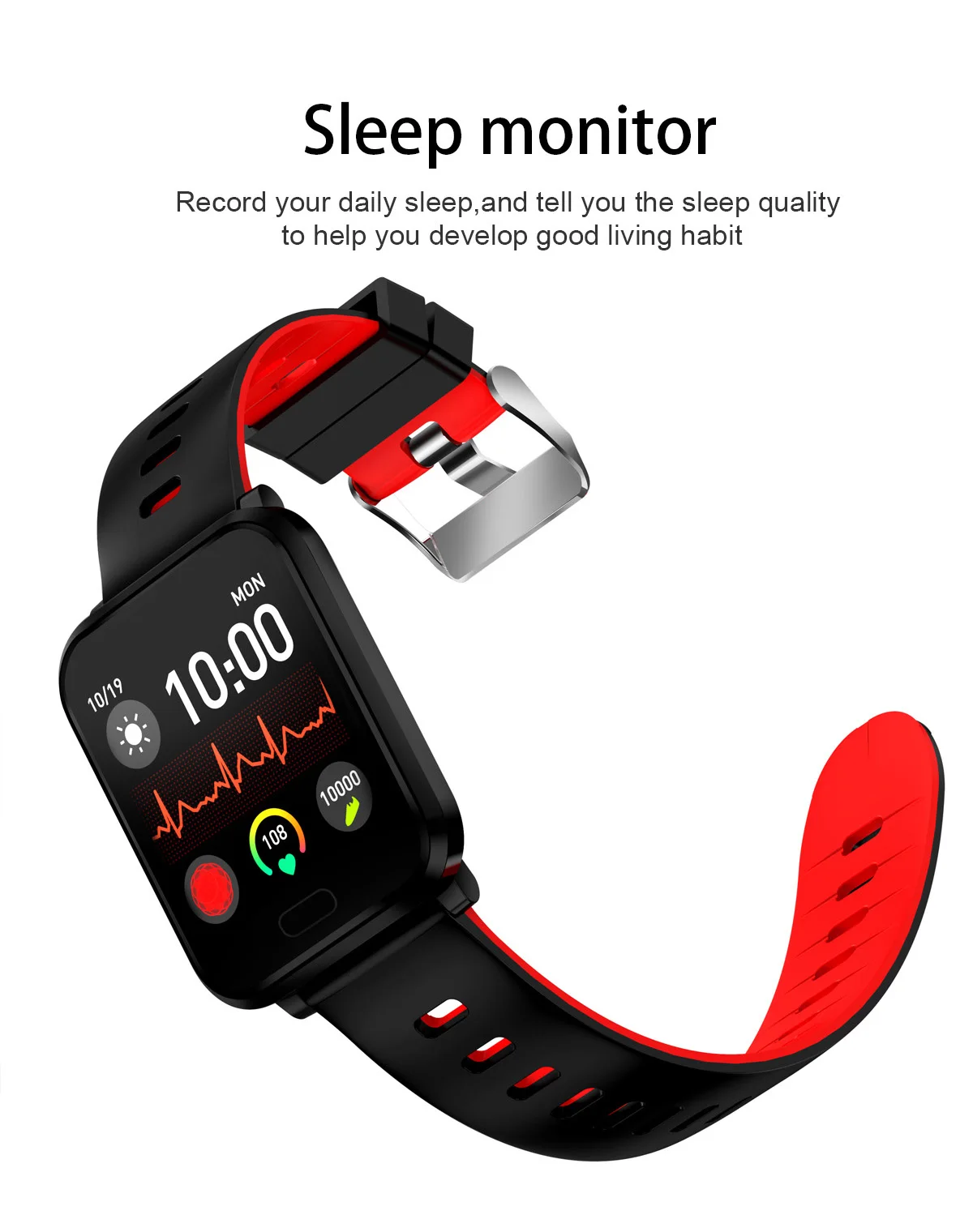 K10 Смарт-часы IP68 Водонепроницаемый Smartwatch Для мужчин монитор сердечного ритма крови Давление Фитнес трекер Смарт-браслет Для мужчин смарт-браслет