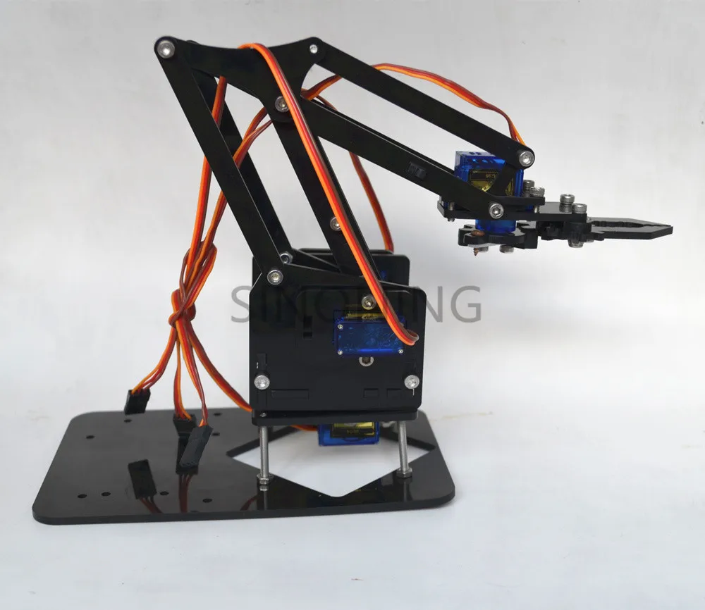 Акриловая Механическая Ручка робот 4 DOF arm arduino создан Обучающий набор SG90 белый |