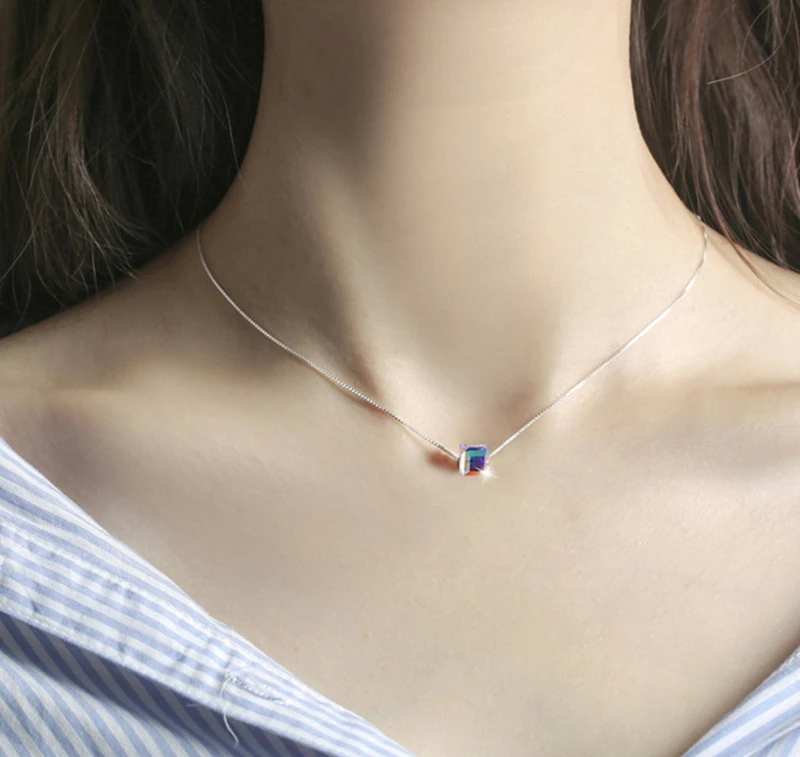 Модный Аврора сахар ожерелье австрийский кристалл сена Шейная цепочка Япония и