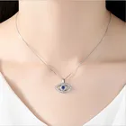 Женские Подвески LUKENI Charm Crystal Eye, ожерелье из розового золота, ювелирное изделие для девочек, модное колье из стерлингового серебра 925 пробы, ожерелье, аксессуары