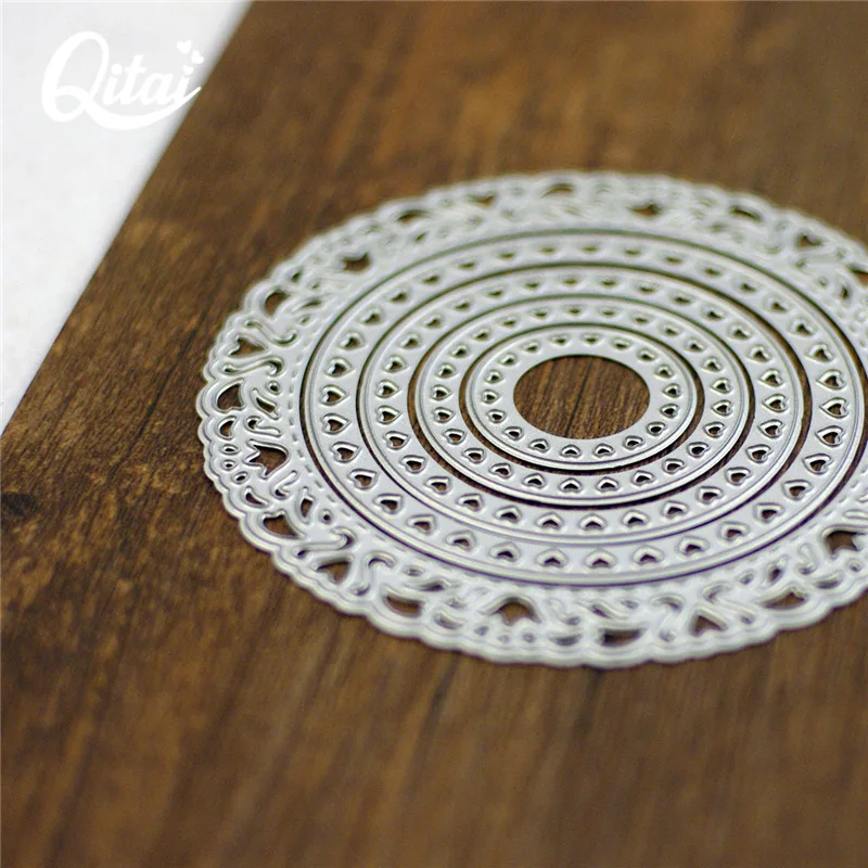 Круговая форма QITAI 5 шт./лот красивая бумага для резки металла штампы креативных