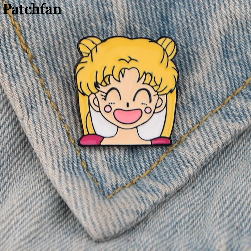 Patchfan Сейлор Мун мультфильм цинка значки в виде галстука рюкзак одежда броши для