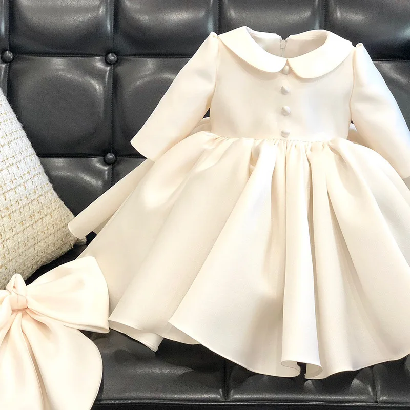 Платья для маленьких девочек с большим бантом платье на день рождения 1 год