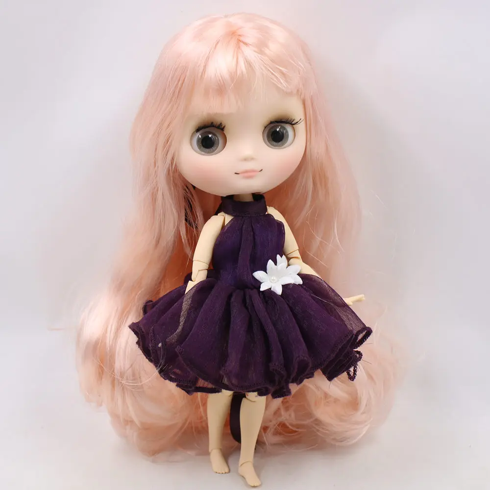 Кукла Blyth Middie № 4 ICY DBS розовая серия волосы матовая кожа 20 см 1/8 BJD жест руки в