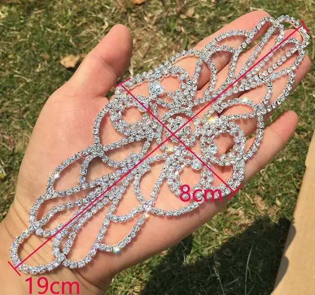 as image Изящная маленькая Хрустальная аппликация для платья, пояса, украшения, блестящие прозрачные стразы, аппликация для невесты, свадебное украшение, сделай сам, камень - Цвет: as image