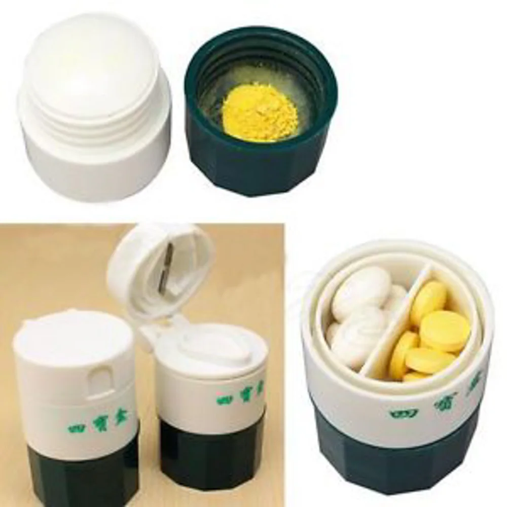 4 in 1 Portable Layer Powder Tablet Grinder Pill Cutter Medicine Splitter Box Storage Crusher | Дом и сад