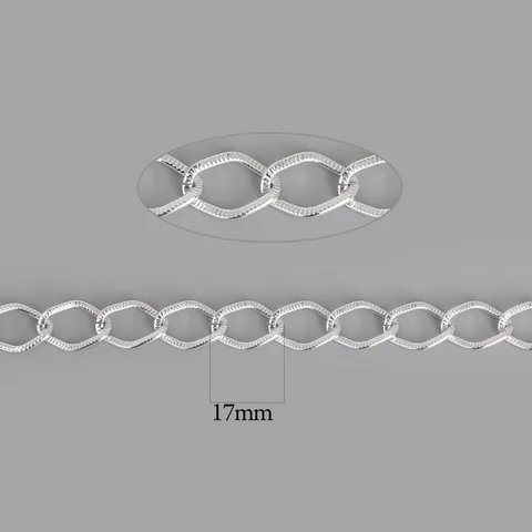 Ювелирная фурнитура Celadon Посеребренная алюминиевая цепочка