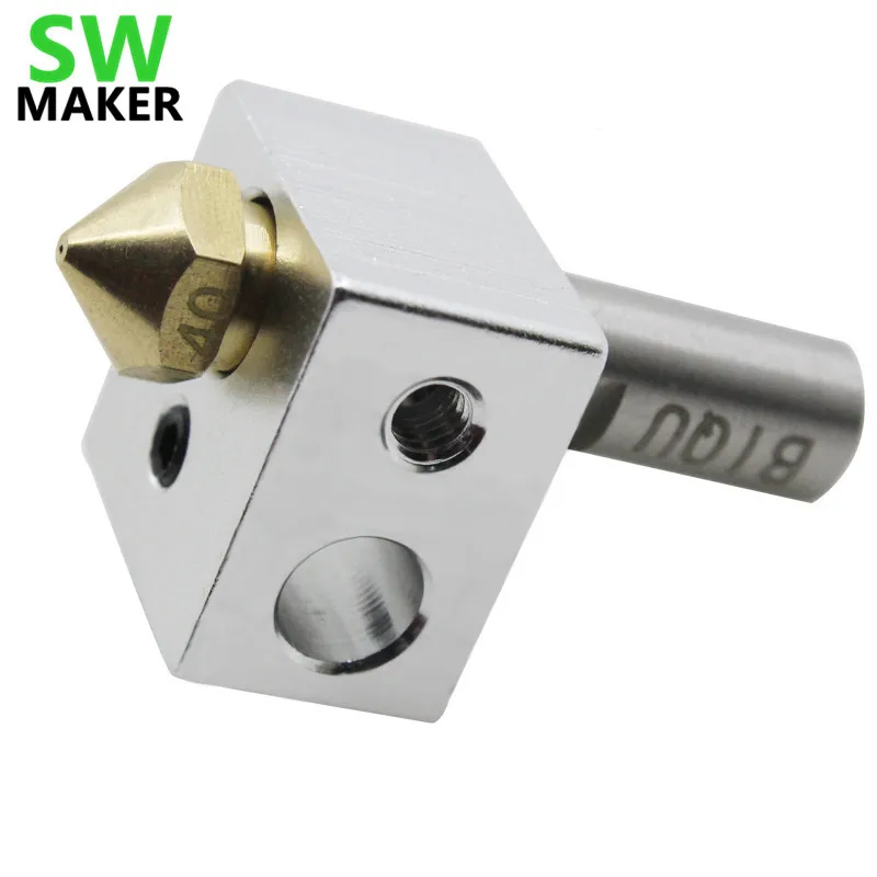 SWMAKER MK10 экструзионный набор hotend сборка M7 сопло алюминиевый блок 0 4 мм
