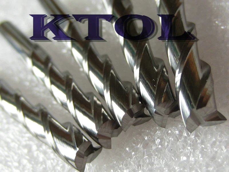 5 шт./компл. 1/4 'ƌ*32 мм Три спиральные флейты CNC инструменты для