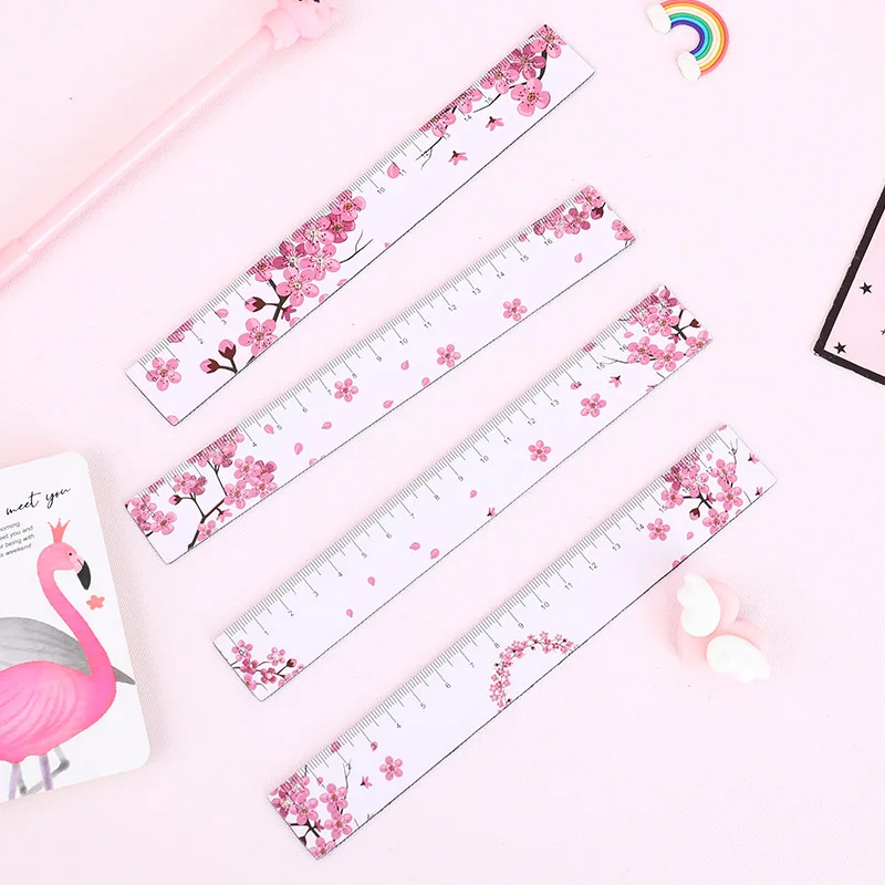 18 см Магнитный Фламинго прямой линейка Kawaii Розовая пантера шаблон весы для рисования корейские канцелярские принадлежности офисные школьные принадлежности - Цвет: 1 PCS design 5