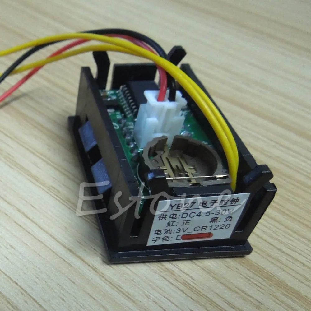 12 V/24 V Автомобиль Мотоцикл Аксессуар Приборной Панели СВЕТОДИОДНЫЙ Дисплей цифровые часы