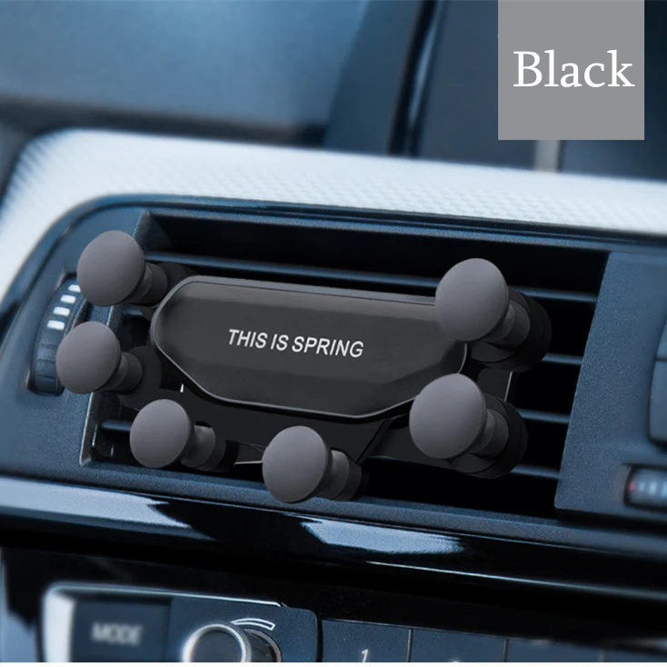 black color Лучшая защита Универсальный Автомобильный держатель для телефона гравитационная подставка для телефона в автомобиле подставка без магнитного для iPhone X 7 Xs 8 samsung поддержка - Цвет: black color