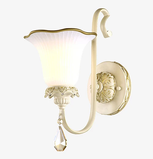 1 light wall lamp Европейская светодиодная подвесная люстра из смолы в стиле ретро, люстры для гостиной, светодиодные люстры, светодиодные подвесные светильники - Цвет абажура: 1 light wall lamp