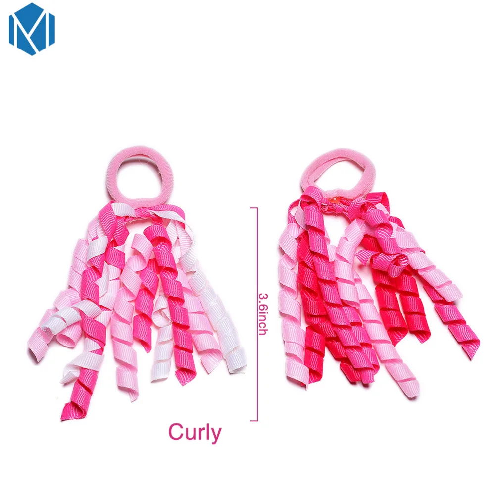 Эластичная резинка для волос девочек 2 шт. Детская хвостиков цветная лента волн