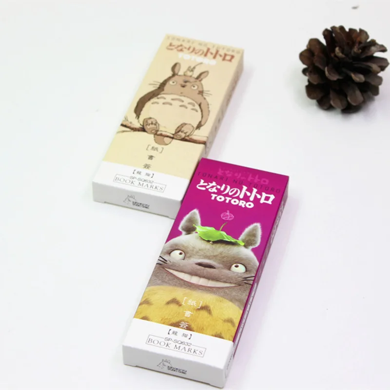 6 компл./лот мультфильм Тоторо Закладка аниме бумажный держатель страницы