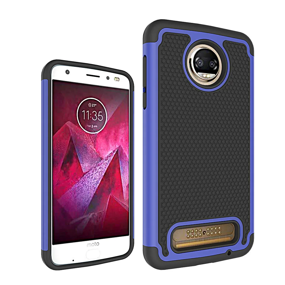 Dual Layer TPU &amp Hard PC Shockproof Hybrid Armor Case Impact Protective Phone Cover For Motorola Moto Z2 Force / Droid | Мобильные