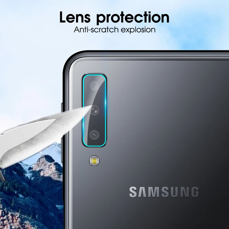 Стекло объектива задней камеры для Samsung Galaxy A8 A6 J4 J6 Plus A7 A9 2018 Защитная пленка S9 S8