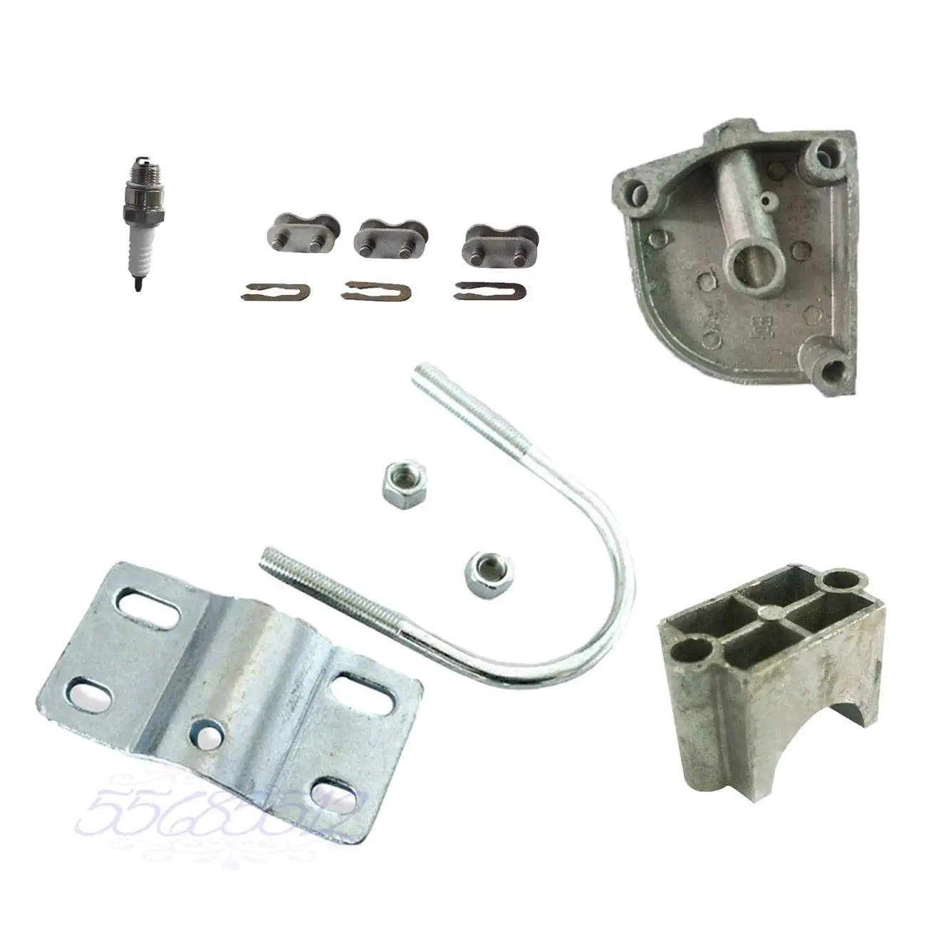 

3 Hole Cover&U-boil& Engine block Fit 49cc 66cc 80cc Motorized Bicycle Bike