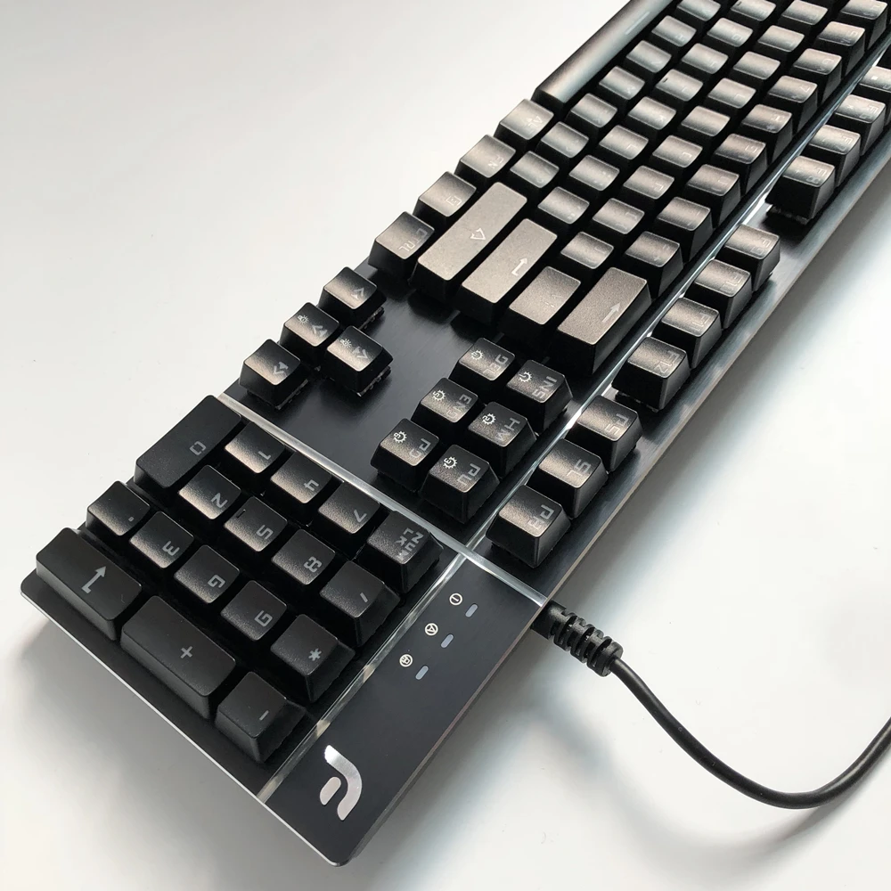 Игровая Проводная Механическая клавиатура DEARMO 104key с подсветкой ось LK 100