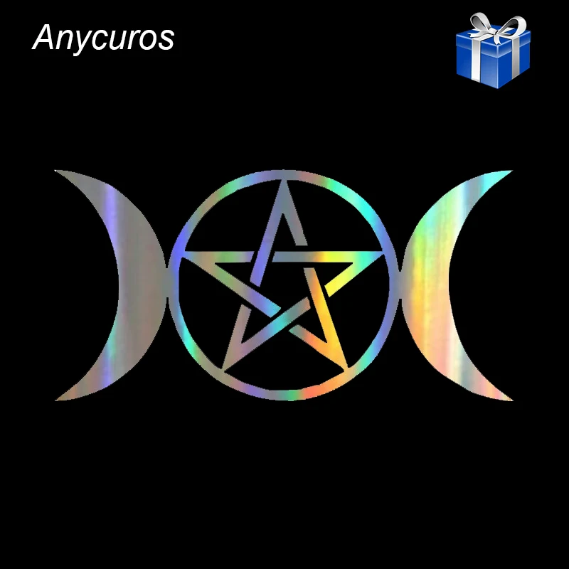 Anycuros Тройная богиня луны Wicca Пентакль мультфильм наклейки 15 см * 7 6 | Автомобили и