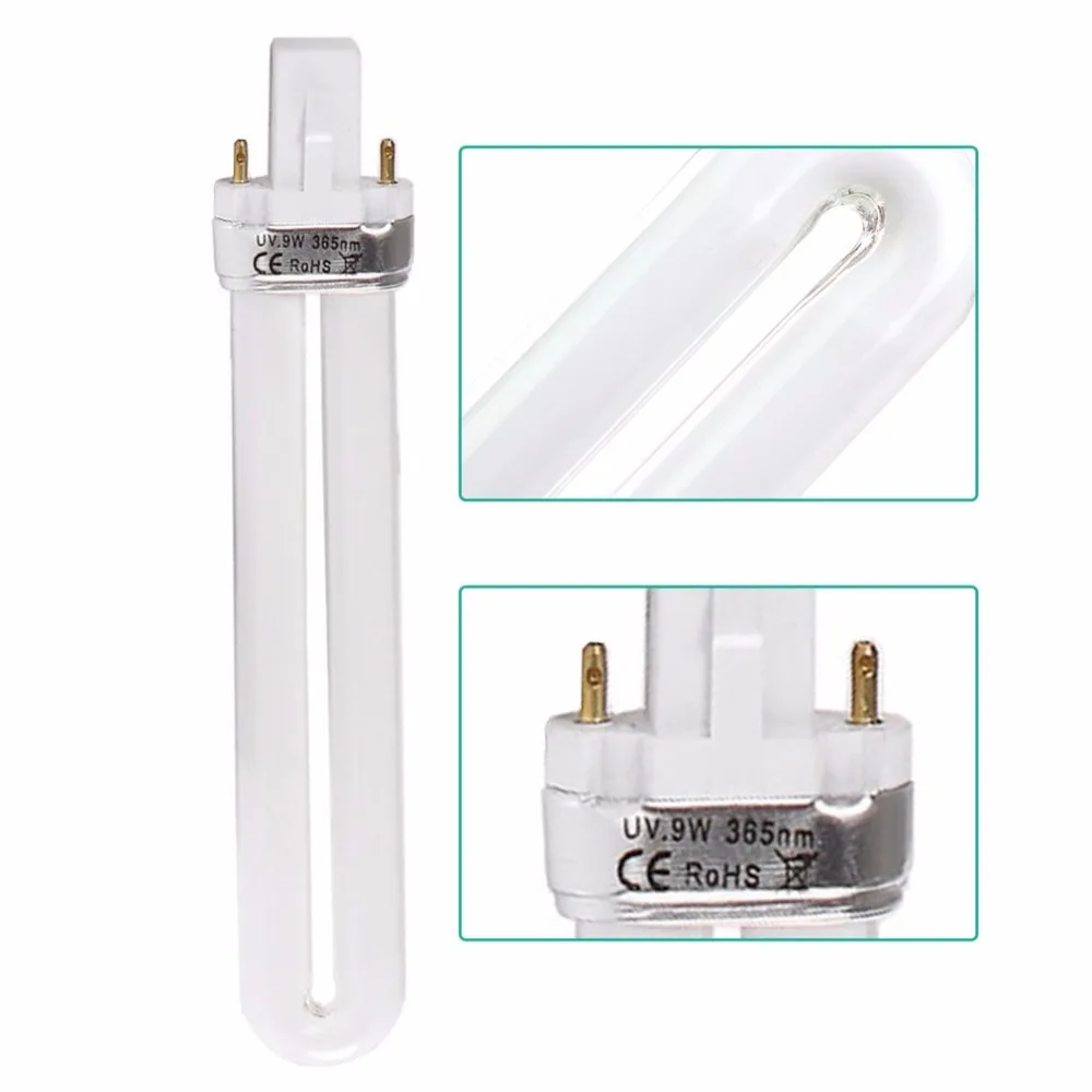 Professional U-shaped 365nm Nail Art UV Gel Dryer 9W Light Lamp Tube Replacement Curing Manicure Tool hot |
