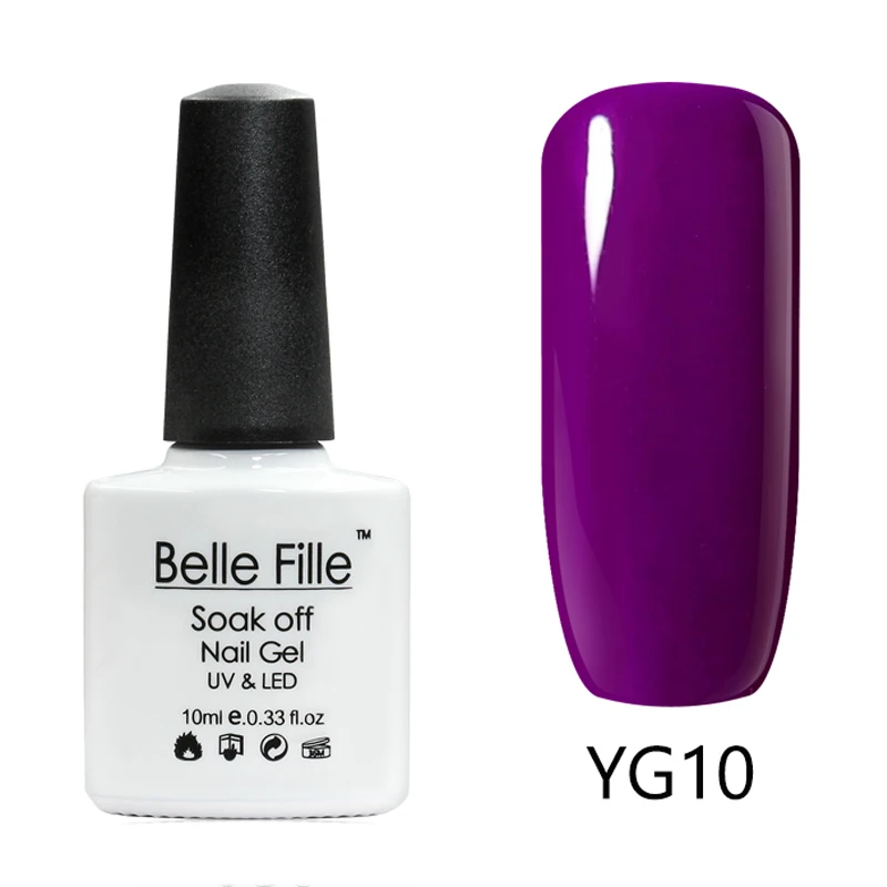 Belle Fille 10ML Gel Nail Polish Lacquer Manicure Varnish UV Soak Off Neon Art Vernis Semi Permanent | Красота и здоровье
