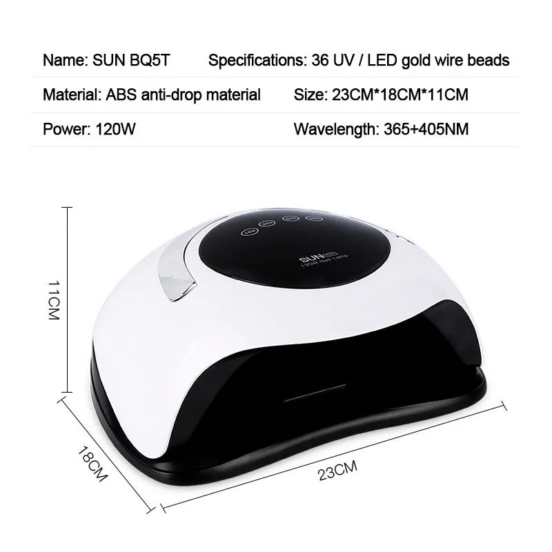 SUN BQ Plus УФ светодиодный светильник для ногтей Dryer120W/48W/36W ледяная лампа маникюра