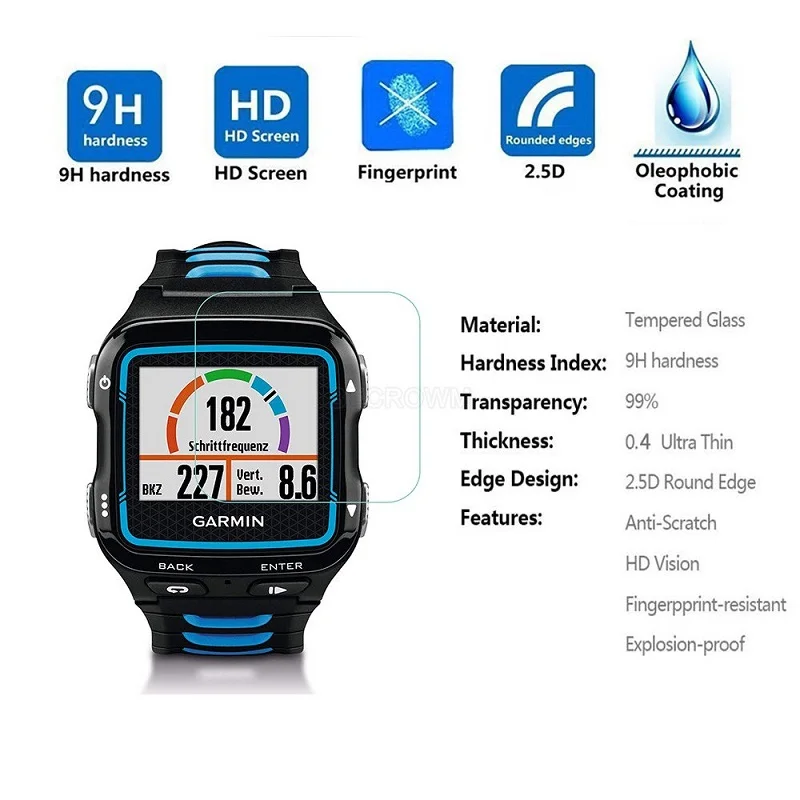10PCS Screen Protector for Garmin Forerunner 35 Vivoactive HR 920XT Smart Watch Tempered Glass Protective Film | Электроника