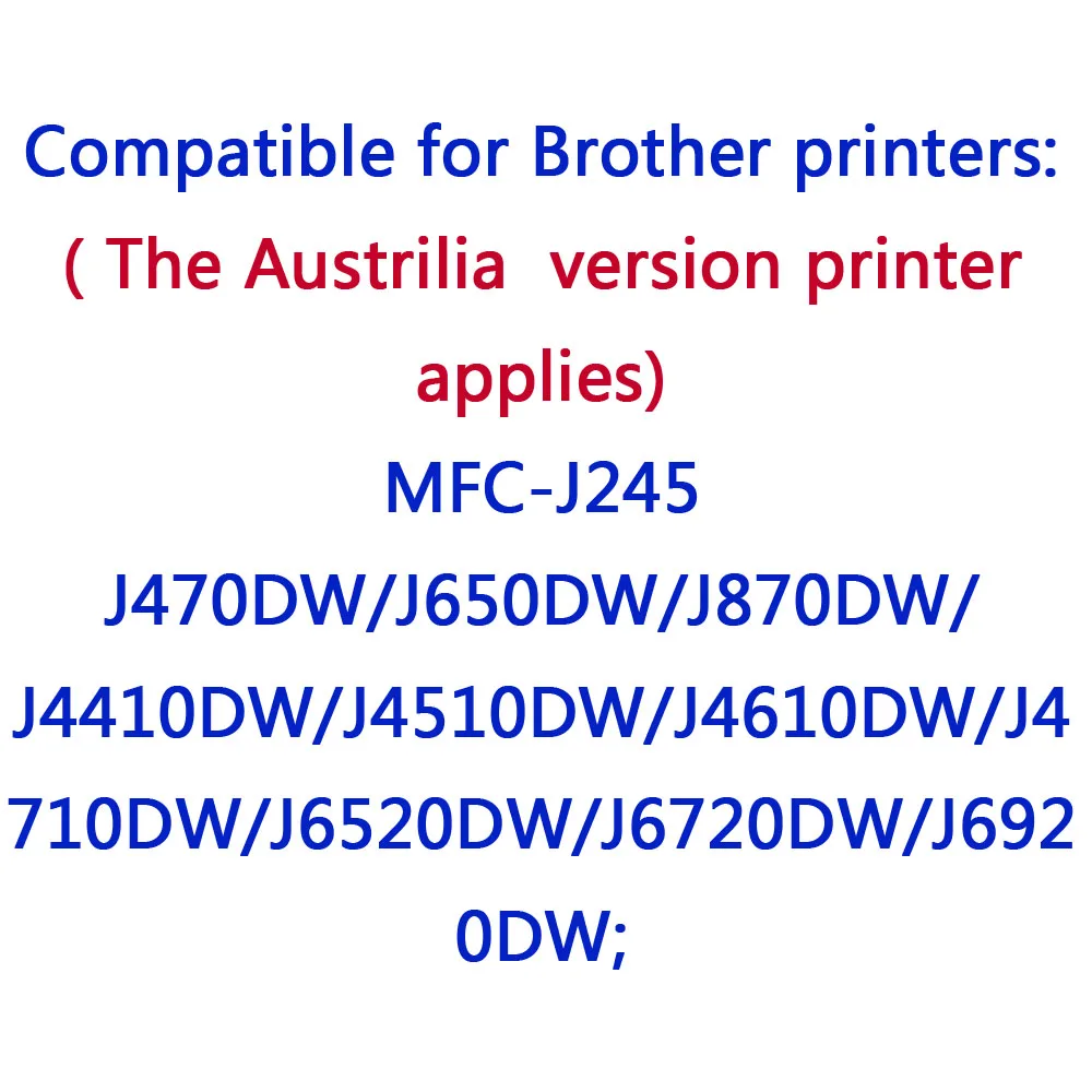 8 шт. совместимых чернильных картриджей для brother LC131 LC133 LC135 DCP-J172W/J152W/J552DW