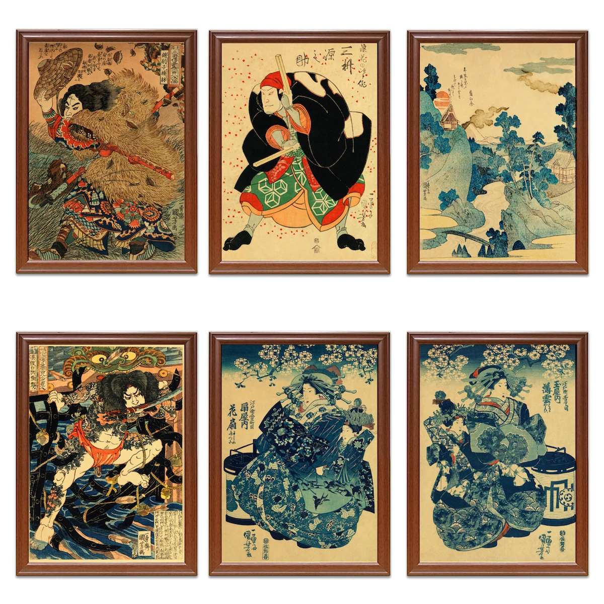 Винтажные художественные постеры Utagawa Kuniyoshi Ukiyo e Hero of the Suikoden классические картины