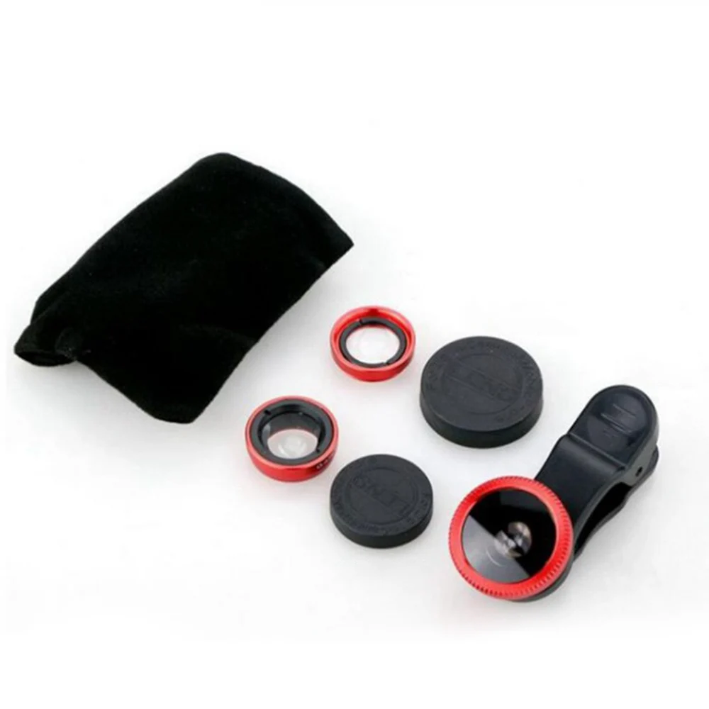 Universal 3 in1 Wide Angle Macro Fish Eye Lens Camera Mobile Phone Lenses For iPhone 6 6s 7 8 Plus Samsung Note 9 S9 | Мобильные