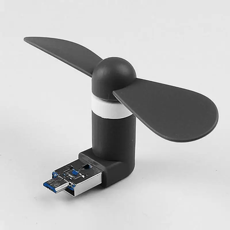 Хит продаж новинка портативный мини вентилятор OTG Micro USB с сильным ветровым