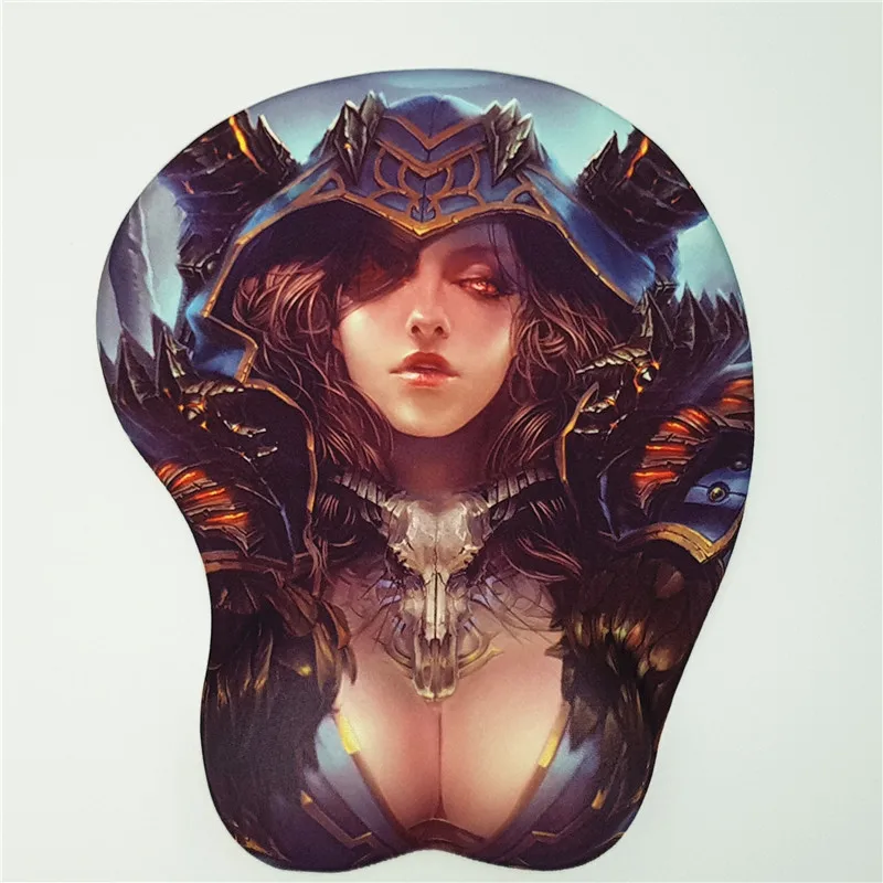 Мягкий 3D игровой коврик для мыши с нагрудной грудью и подставкой запястья
