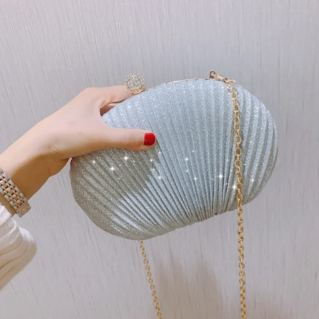 Подарочная коробка металлический клатч Серебристые вечерние сумки с