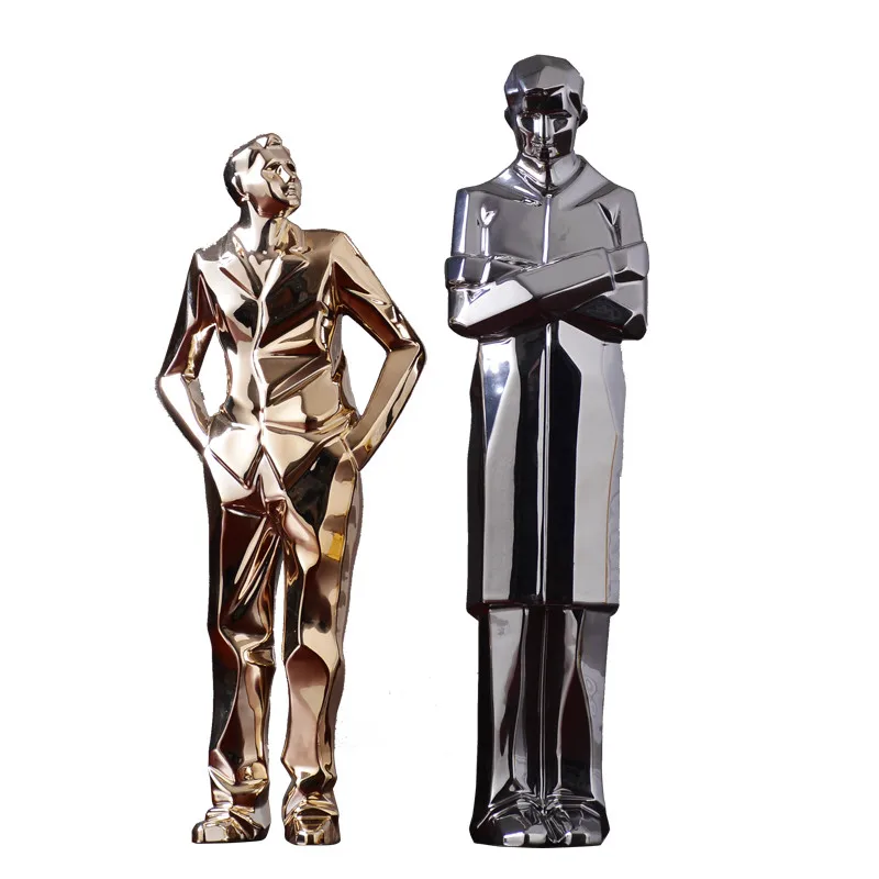 

Nordic Creative Abstract Figures Artwork Modern Porch Living Room Wine Cabinet Home Ceramic Decorations Business Gift M2019