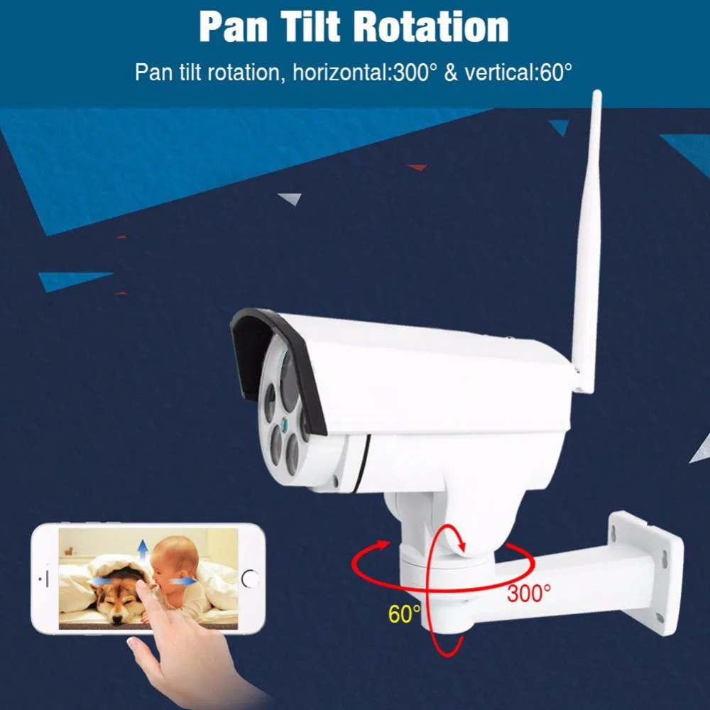 Anpviz Беспроводной Пуля IP Камера 1080 P 5 XPTZ HD Масштабирование videcam WI FI наблюдения веб