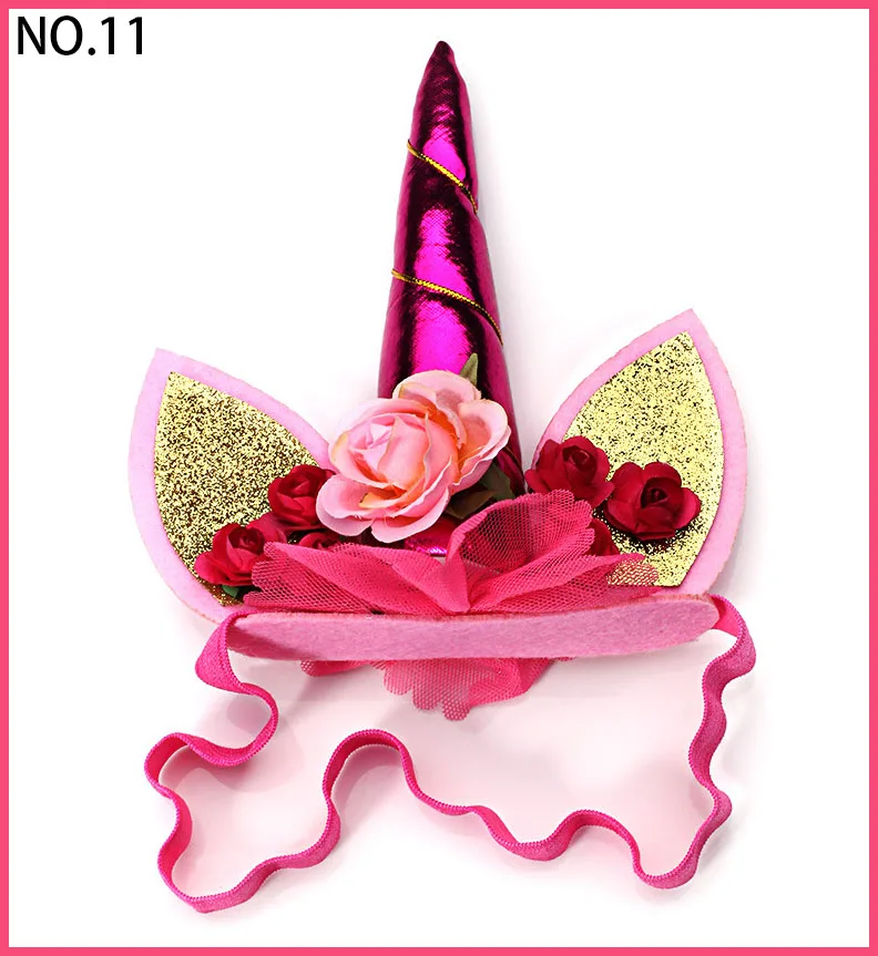 free shipping 50pcs Unicorn Flower Crown Headband party headband Magical Floral Gold DIY Kit | Аксессуары для одежды