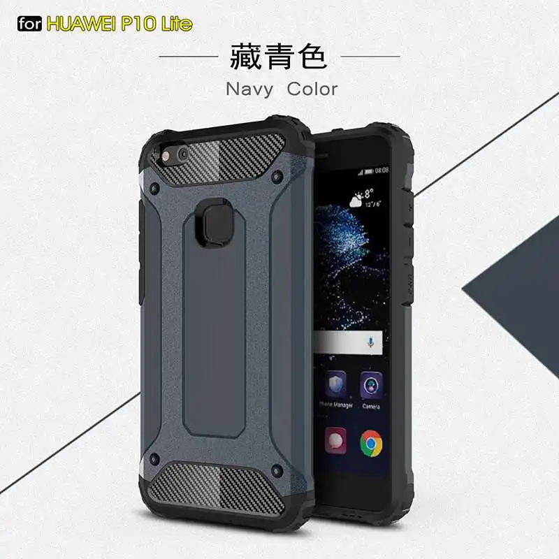 Железная Броня Mokoemi, ударопрочный чехол 5,2 дюйма для huawei P10 Lite, чехол для huawei P10 Lite, чехол для телефона - Цвет: Navy Blue