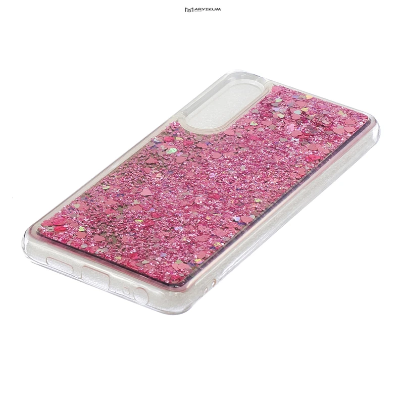 Для Coque huawei P30 про Зеркало чехол для случае жидкости динамик с блестками Мягкая