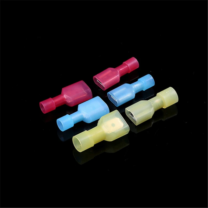 

Wire Connectors Terminals Crimp 500PCS Nylon fully Insulated 12-10AWG Spade Male & Female Electrical Crimp Terminals Kits yellow