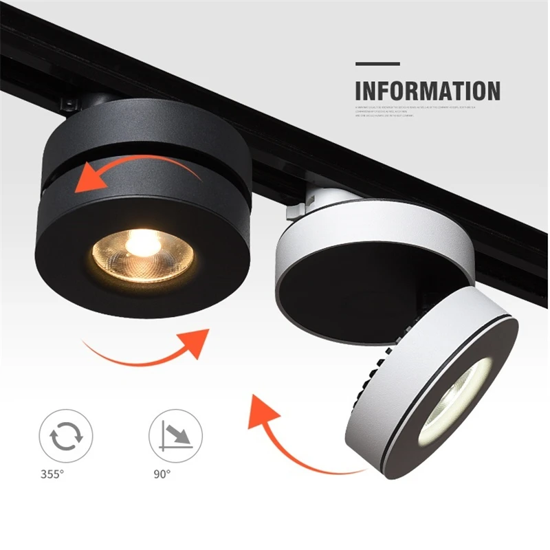 

85-265Vac input 5W-12W LED surface mounted plasterboard ceiling lamp,ultra slim Foldable / rotatable Cree COB track spot light