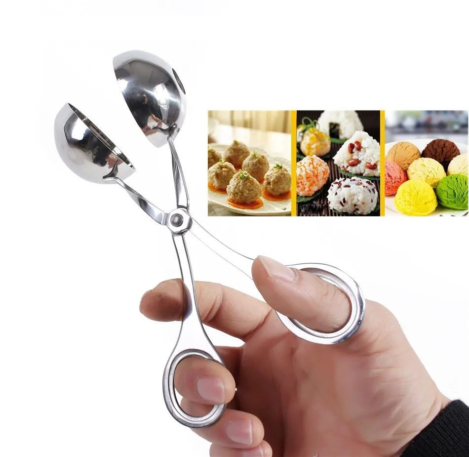 1 шт. кухонные принадлежности Meatball Maker Удобная Фаршированная Фрикаделька самодельный лед кремовые шарики ложка мясо рис фиксатор в виде шарика из нержавеющей стали